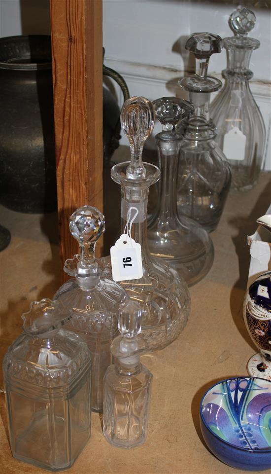 Cut glass decanters